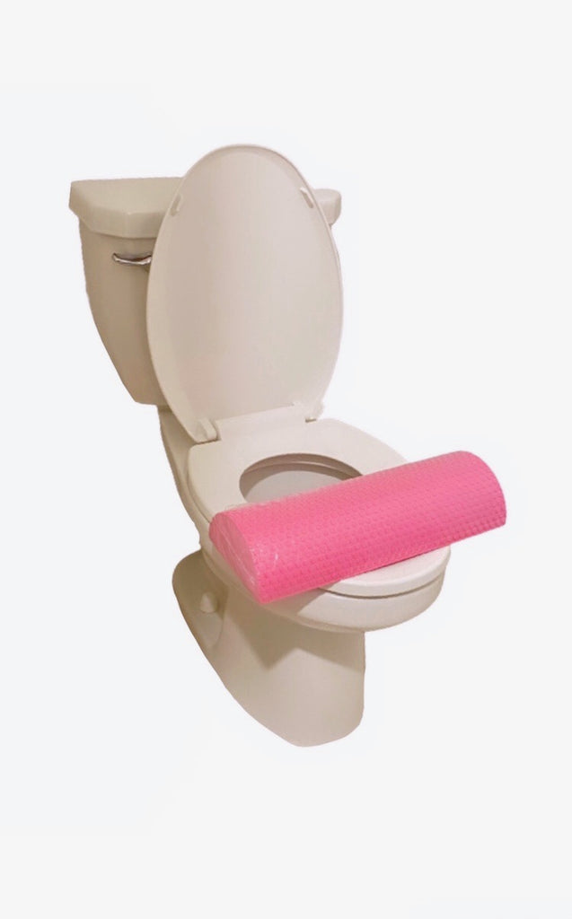 Pink Pillow and Toilet Riser